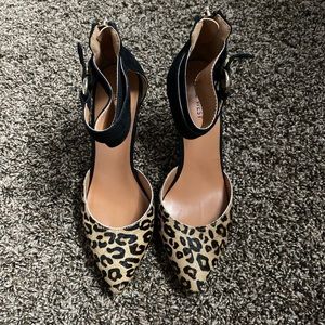 cheetah print nine west heels